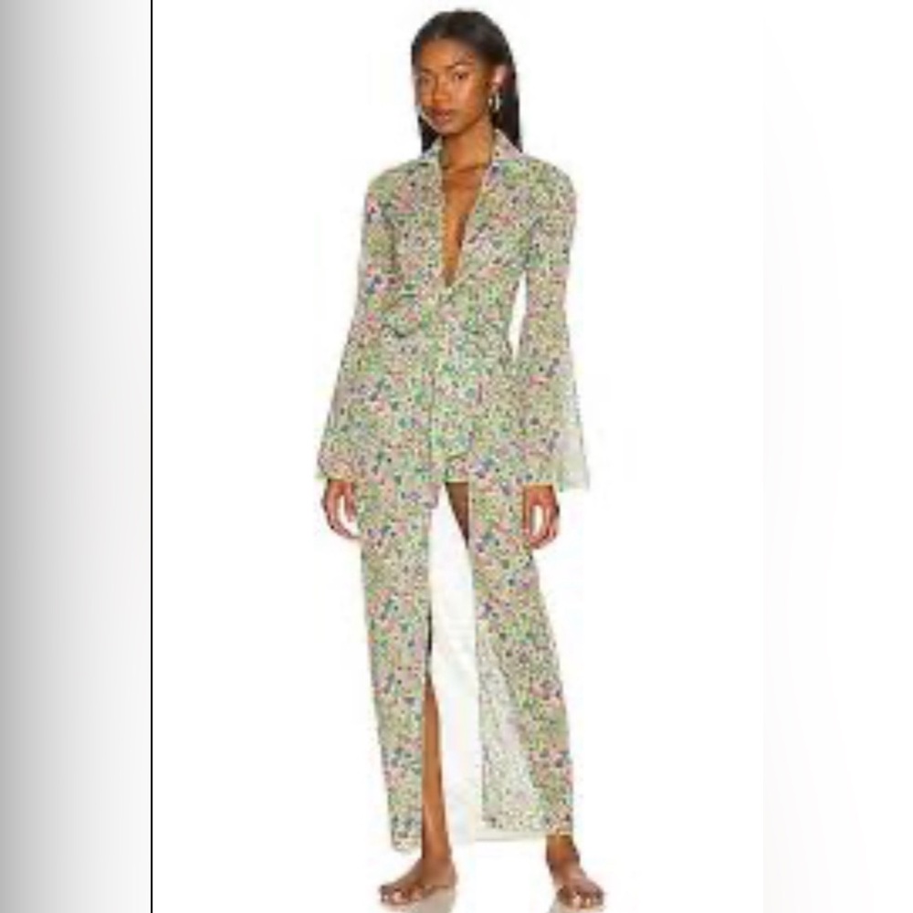 Lovers + Friends Floral Sheer Swimsuit Cover-up